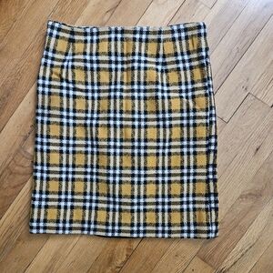 Vinragw Y2k, 90s , Clueless, Friends Plaid Yellow and Black Women's Skirt